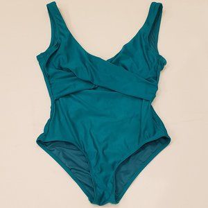 Tahari Teal One Piece Swim Suit  with under wire bra